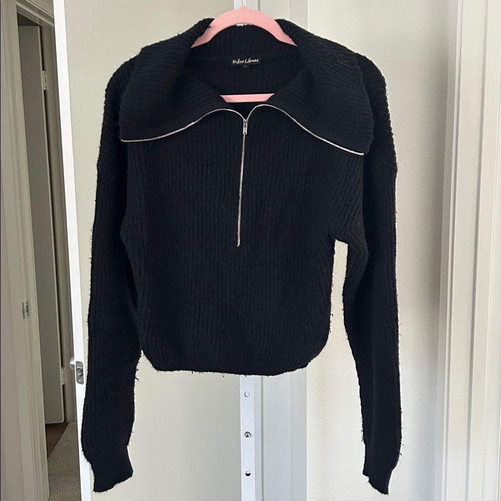 For Love and Lemons funnel neck zip sweater - Picture 2 of 6